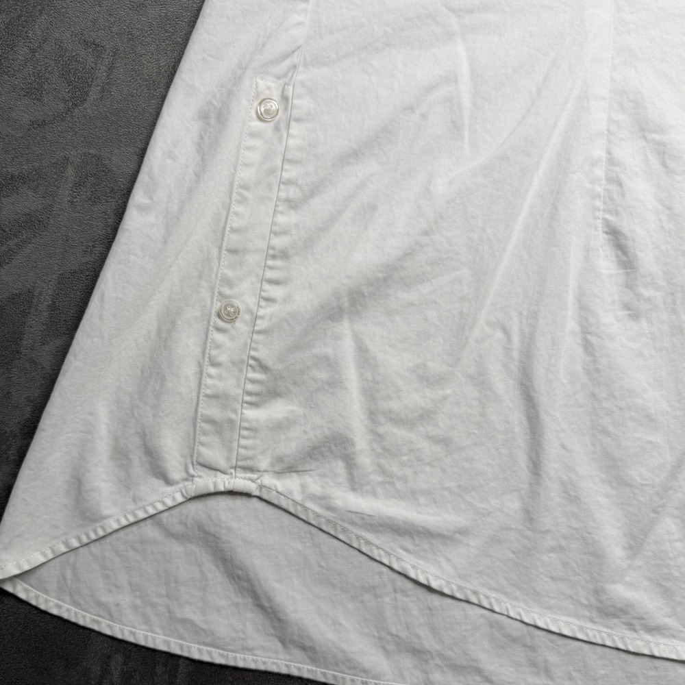 Cabi Button Down Shirt Women XL White Long Sleeve Flared High-Low 3291 - Picture 4 of 9